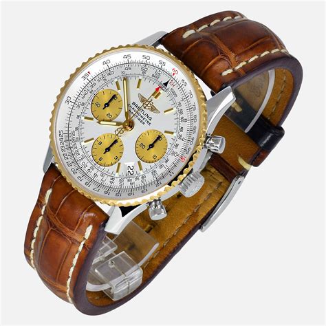 all gold breitling watch|Breitling navitimer gold bezel.